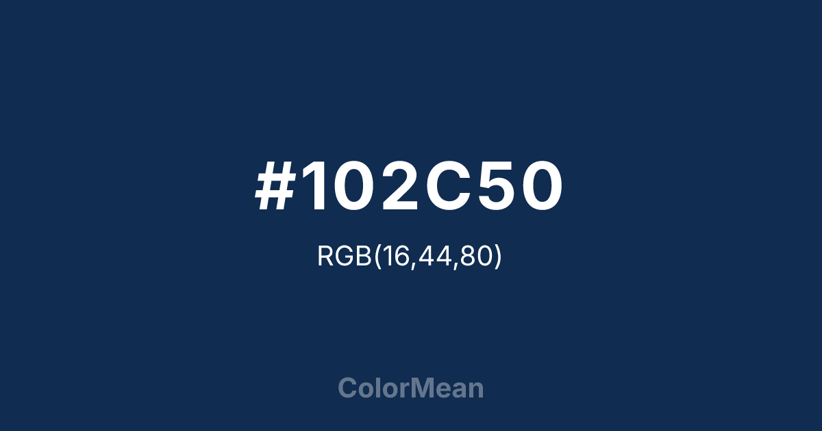 #102C50 color swatch