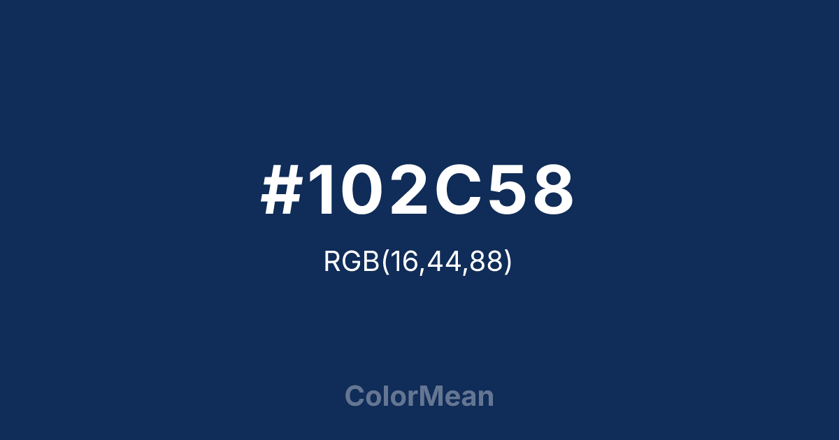 #102C58 color swatch