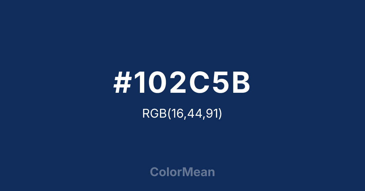 #102C5B color swatch