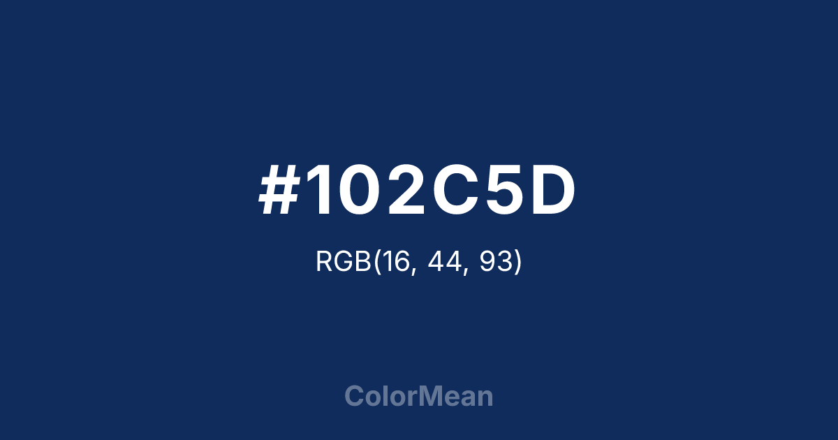 #102C5D color swatch