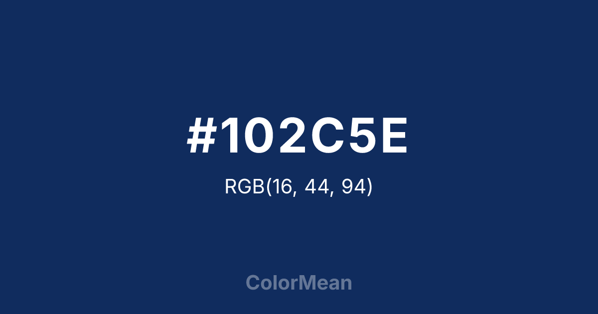 #102C5E color swatch
