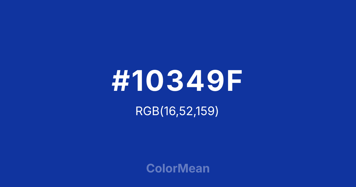 #10349F color swatch