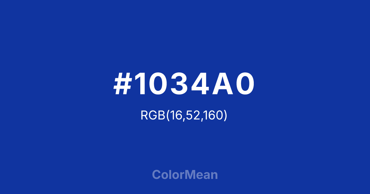 #1034A0 color swatch
