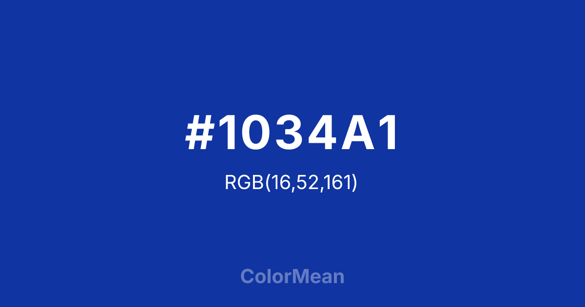 #1034A1 color swatch
