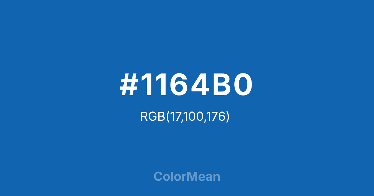 #1164B0 color swatch