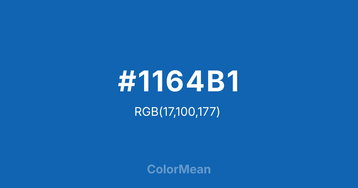 #1164B1 color swatch
