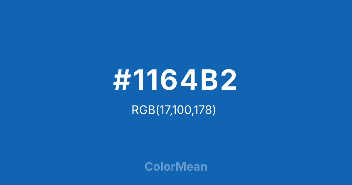 #1164B2 color swatch