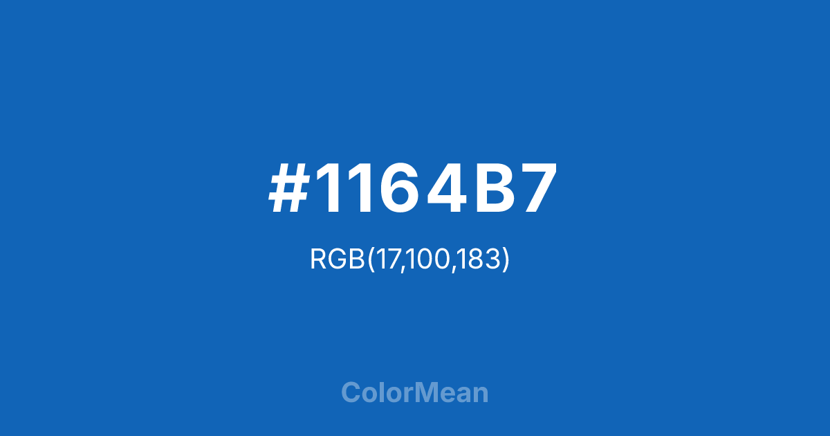 #1164B7 color swatch