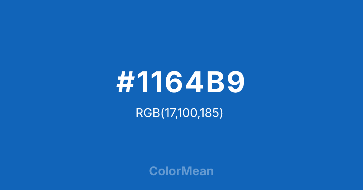 #1164B9 color swatch