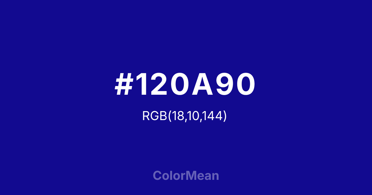 #120A90 color swatch