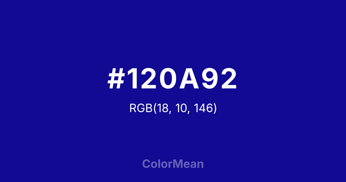 #120A92 color swatch