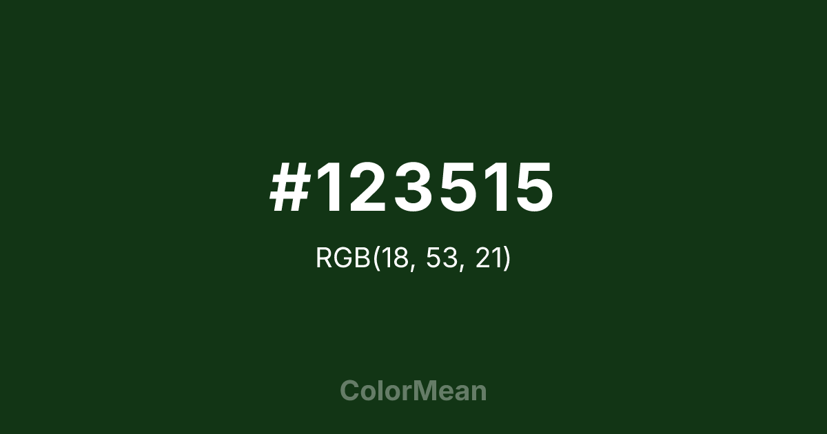#123515 color swatch