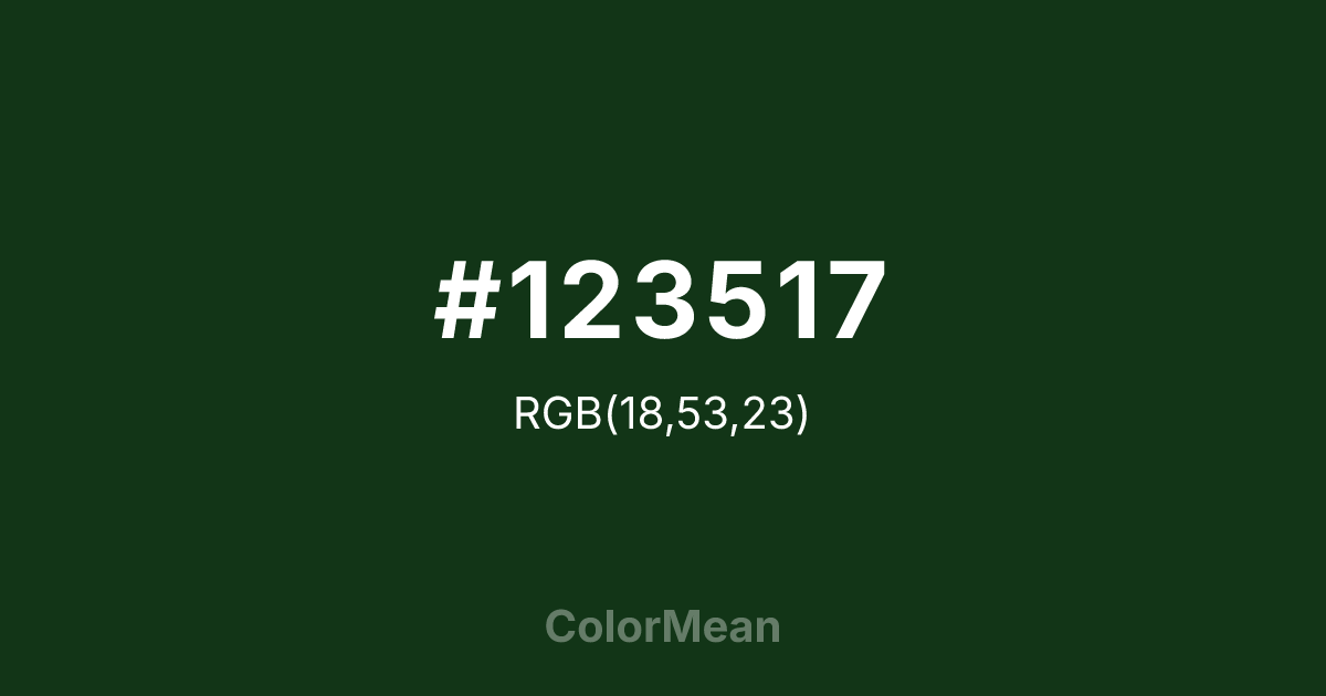 #123517 color swatch