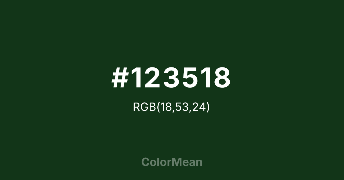 #123518 color swatch