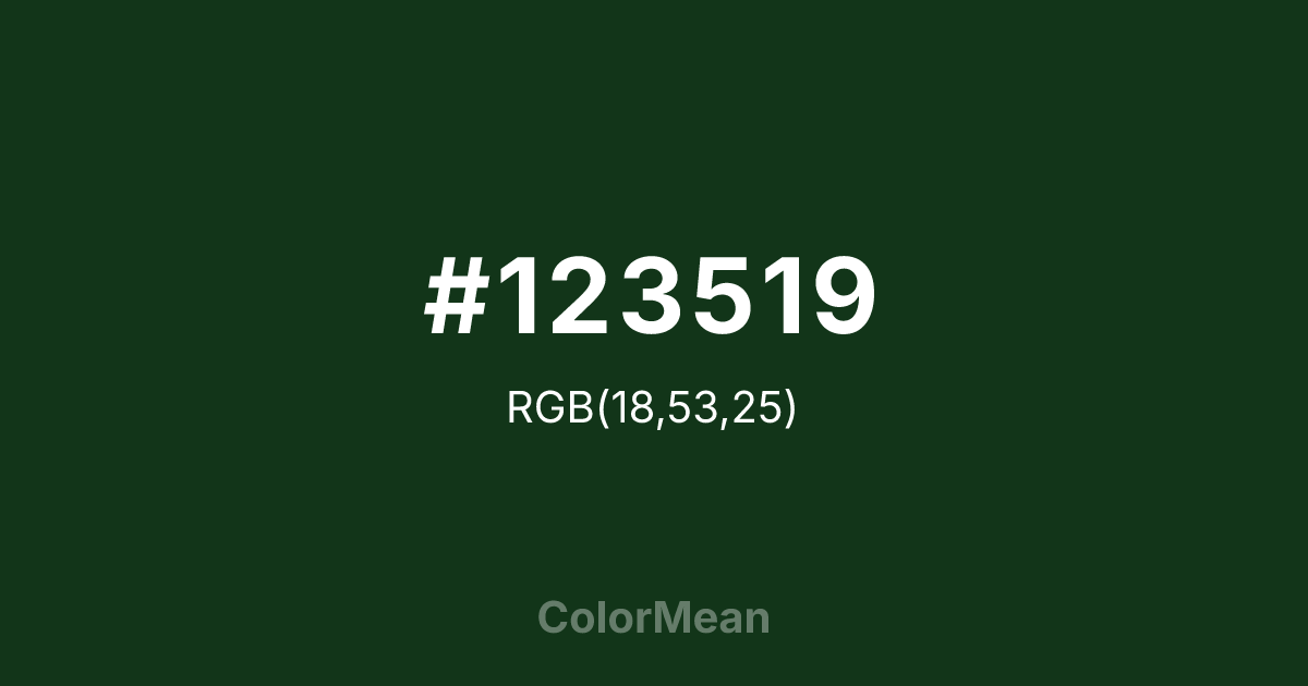 #123519 color swatch