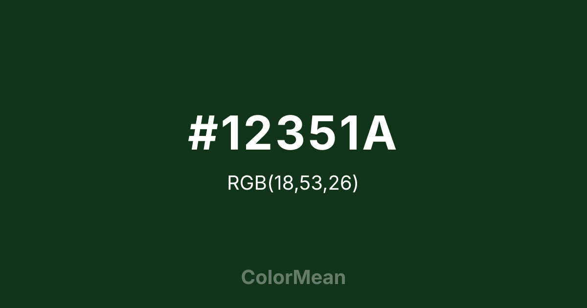 #12351A color swatch