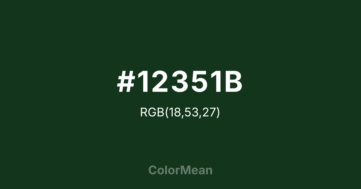 #12351B color swatch