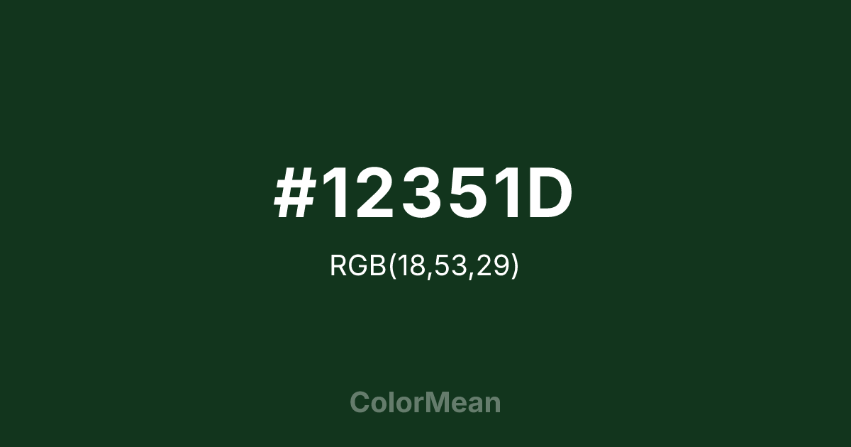 #12351D color swatch