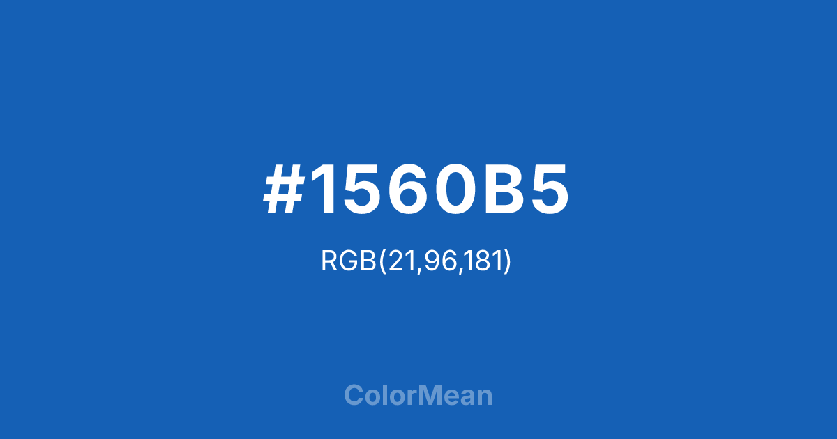 #1560B5 color swatch