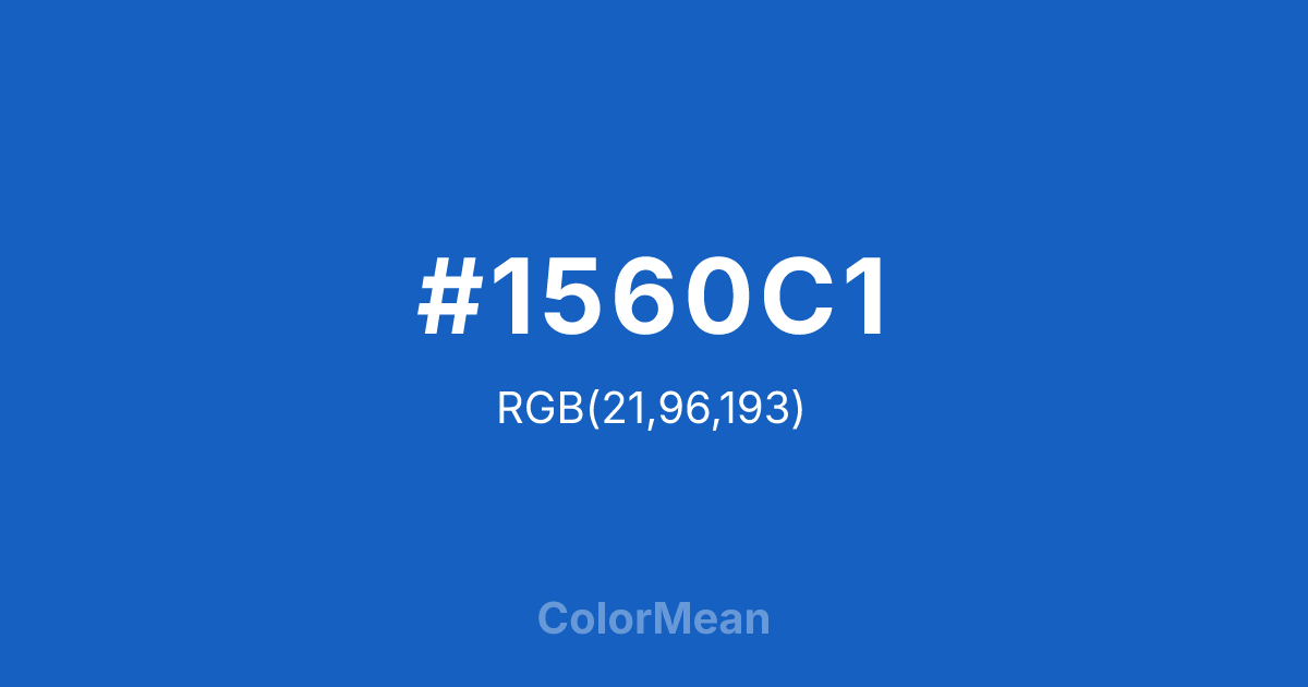 #1560C1 color swatch
