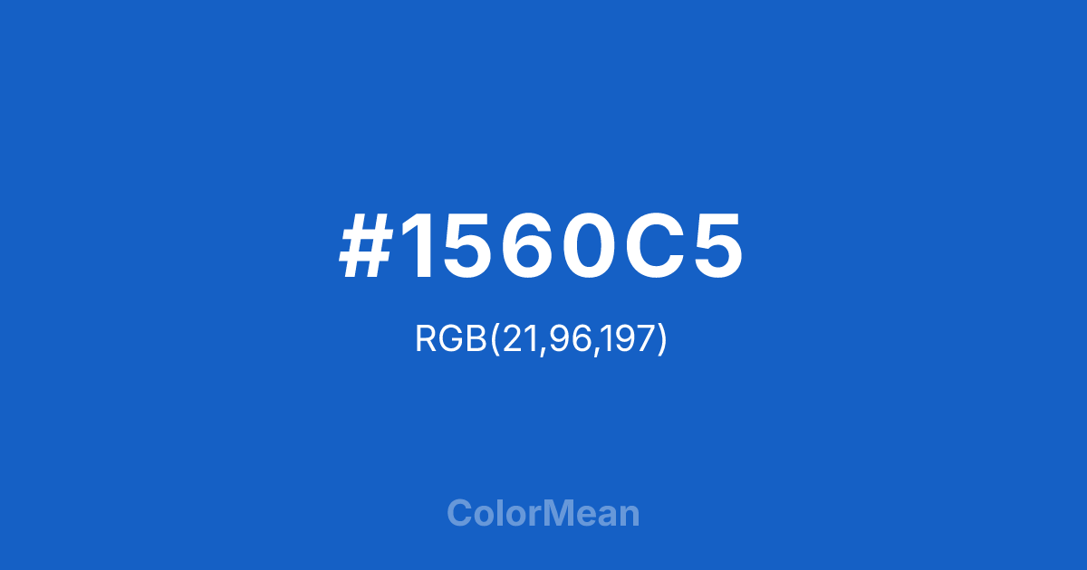 #1560C5 color swatch
