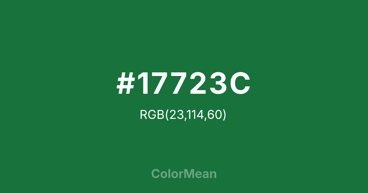 #17723C color swatch