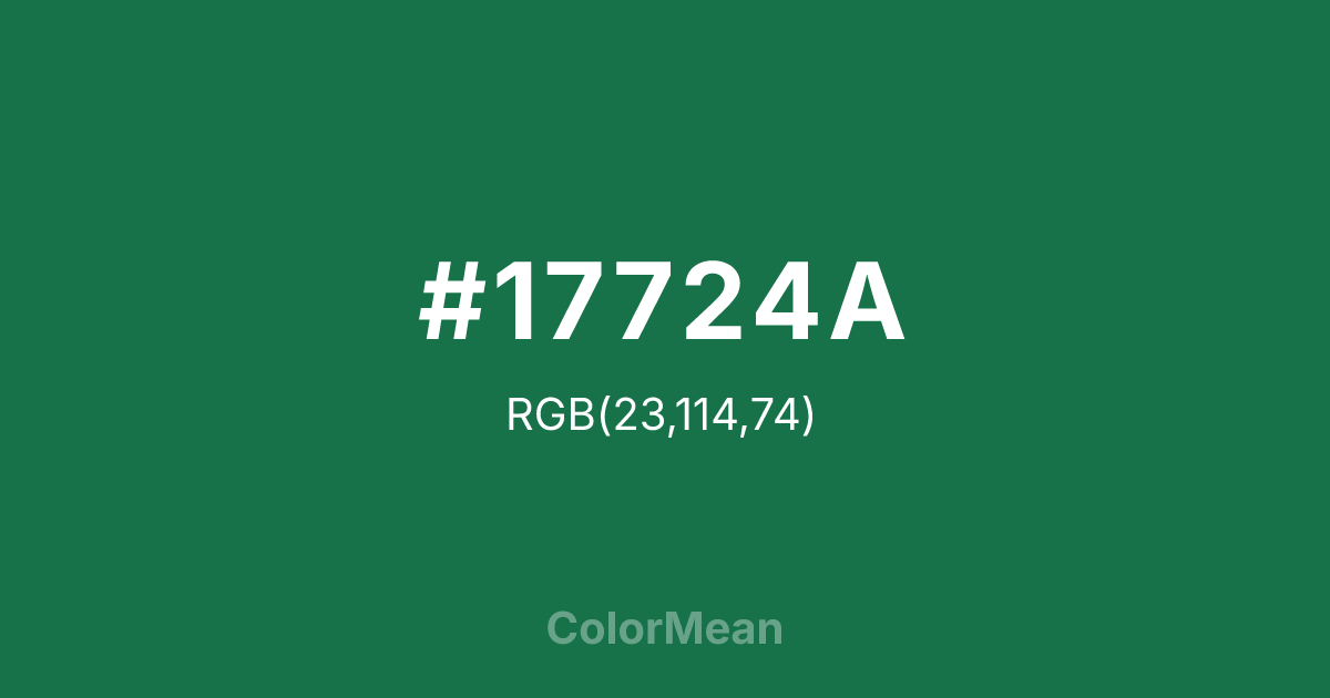 #17724A color swatch