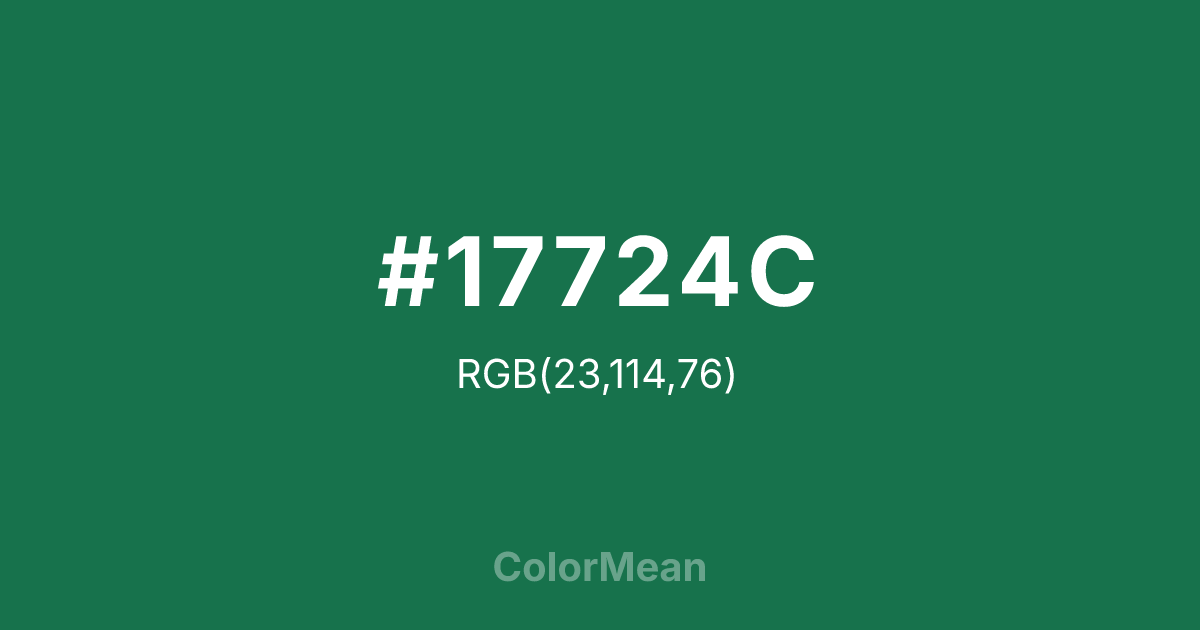 #17724C color swatch
