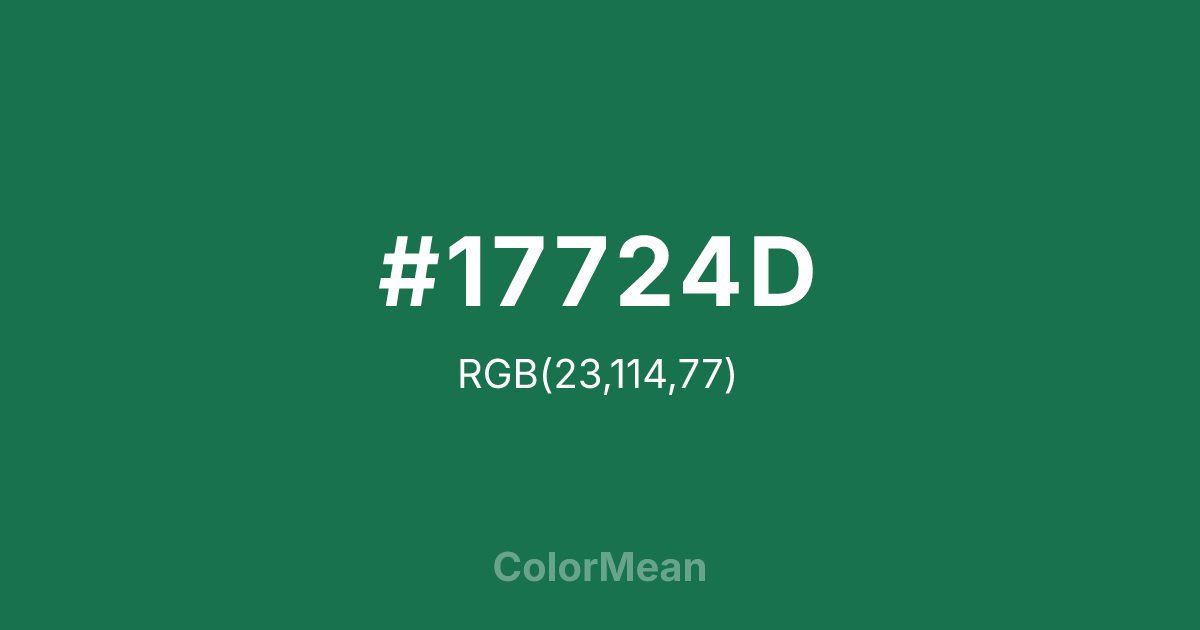 #17724D color swatch
