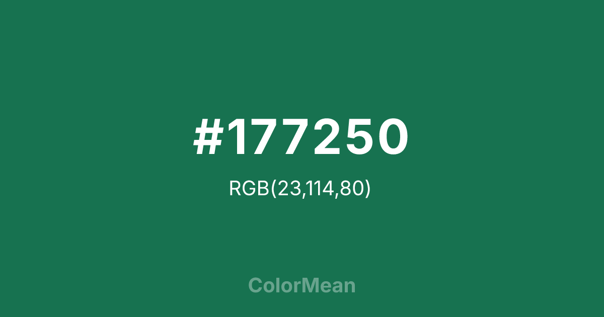 #177250 color swatch