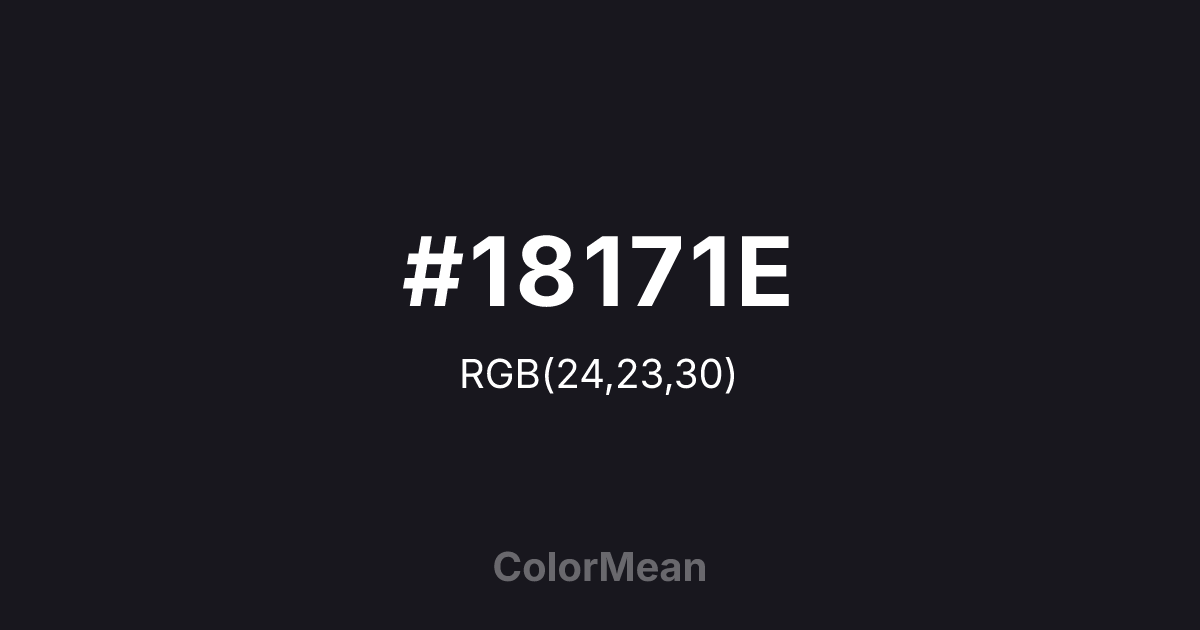#18171E color swatch
