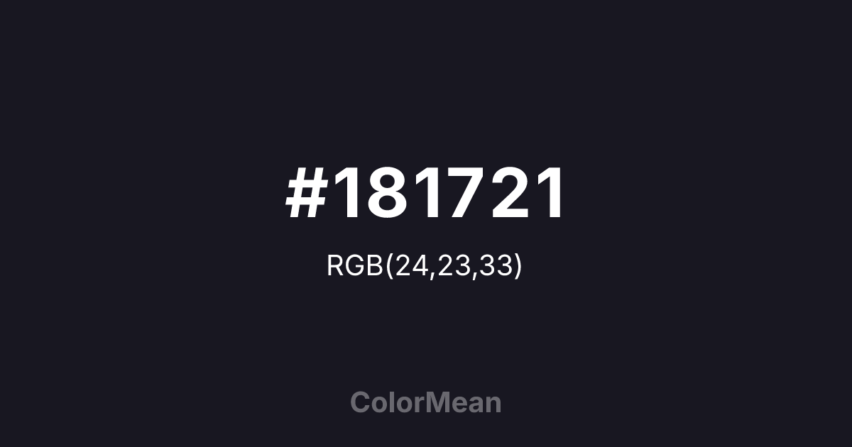 #181721 color swatch