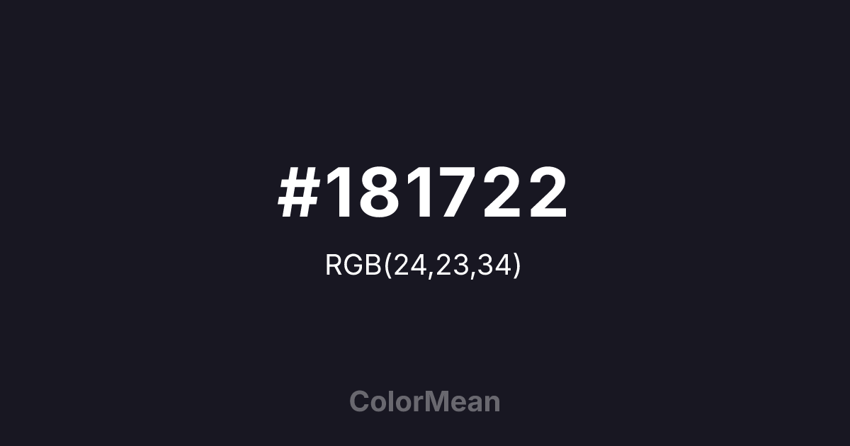 #181722 color swatch