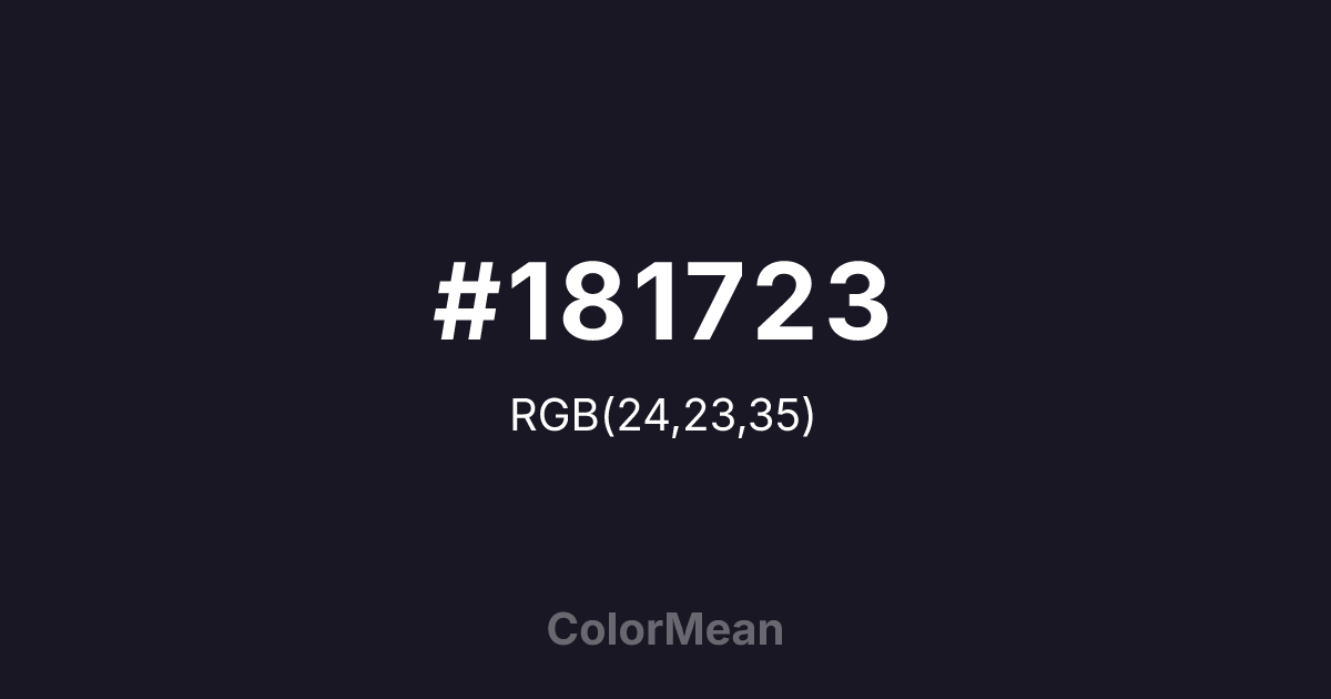 #181723 color swatch