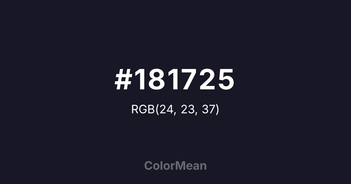 #181725 color swatch