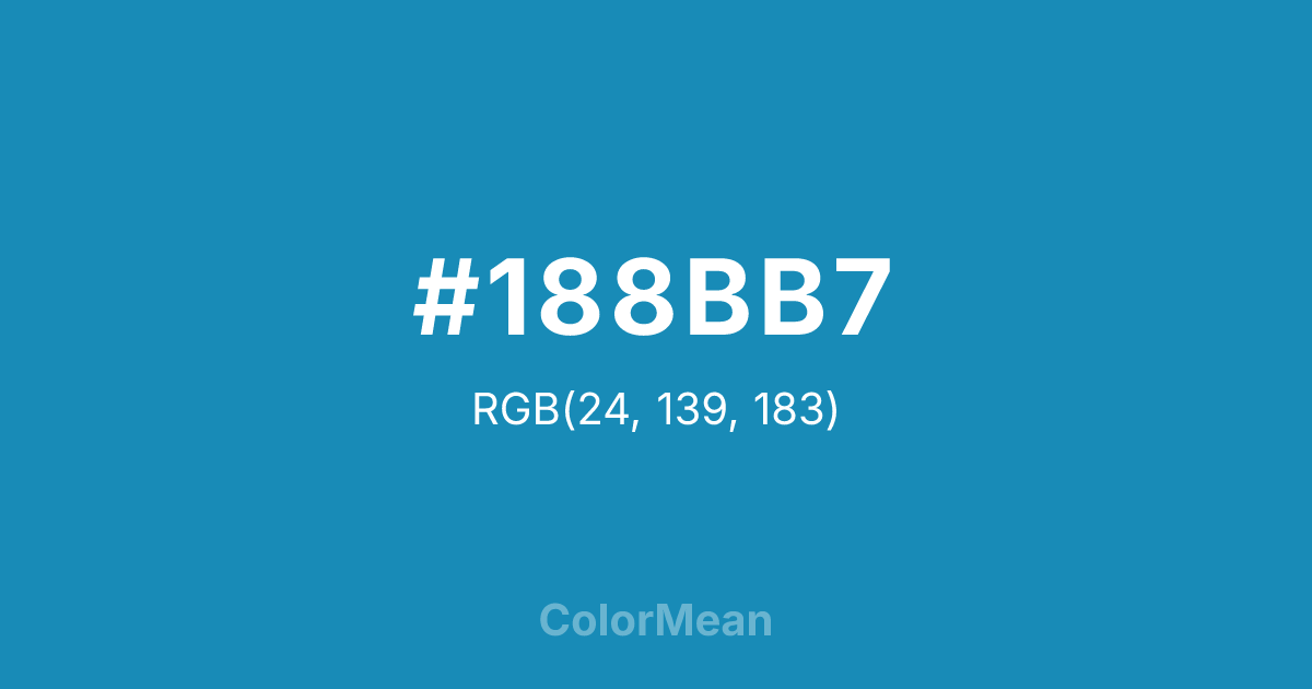 #188BB7 color swatch