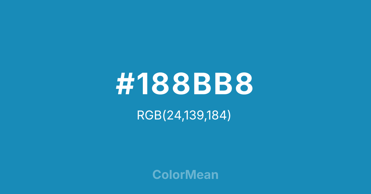 #188BB8 color swatch