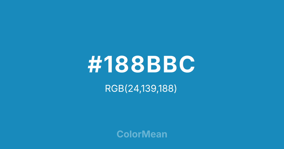#188BBC color swatch