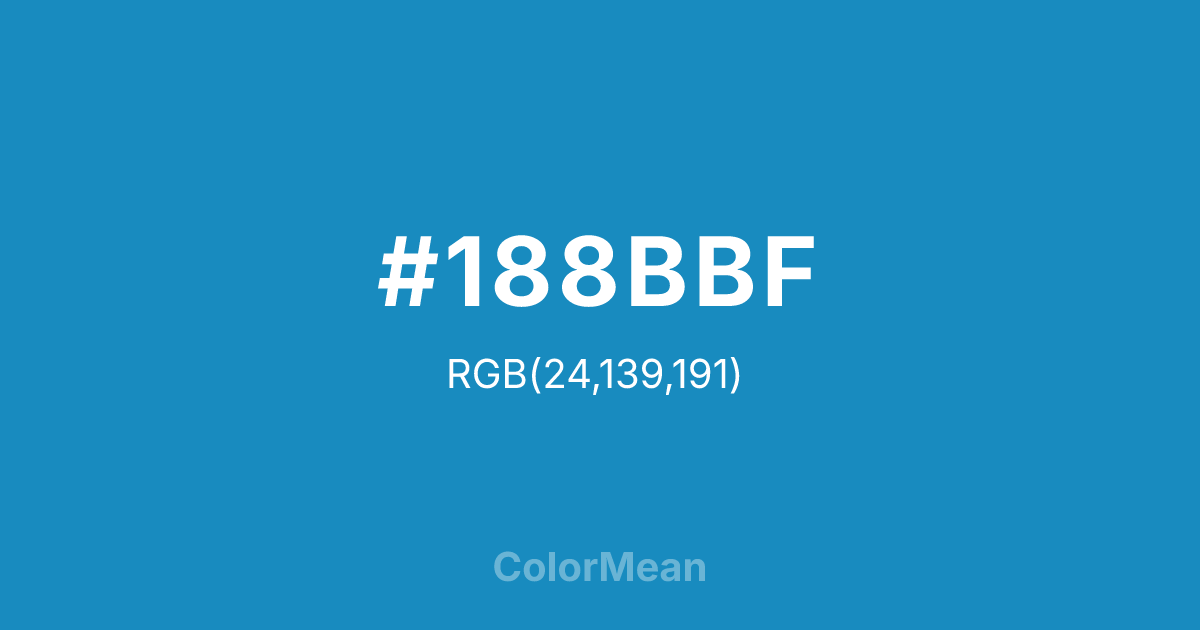 #188BBF color swatch