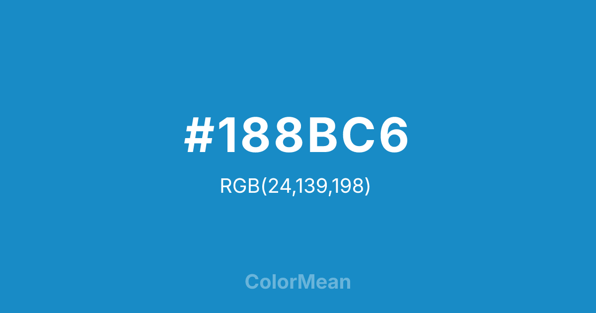 #188BC6 color swatch