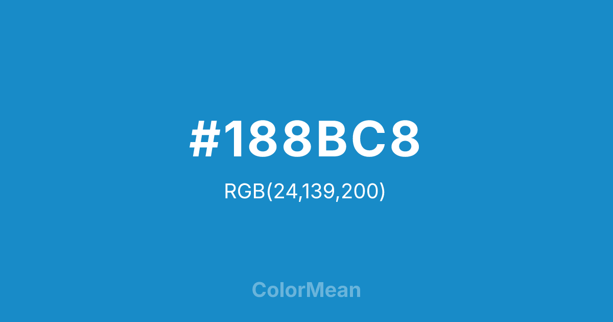 #188BC8 color swatch