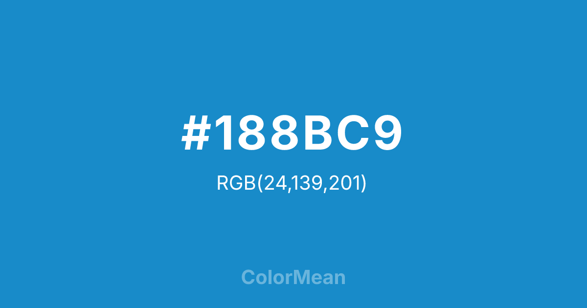 #188BC9 color swatch
