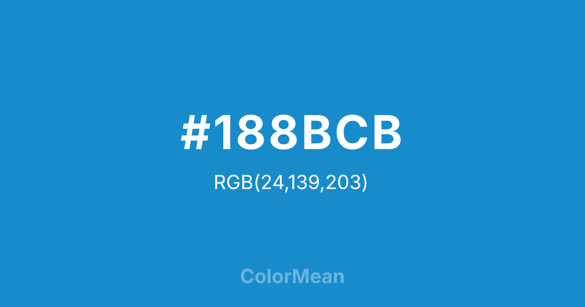 #188BCB color swatch