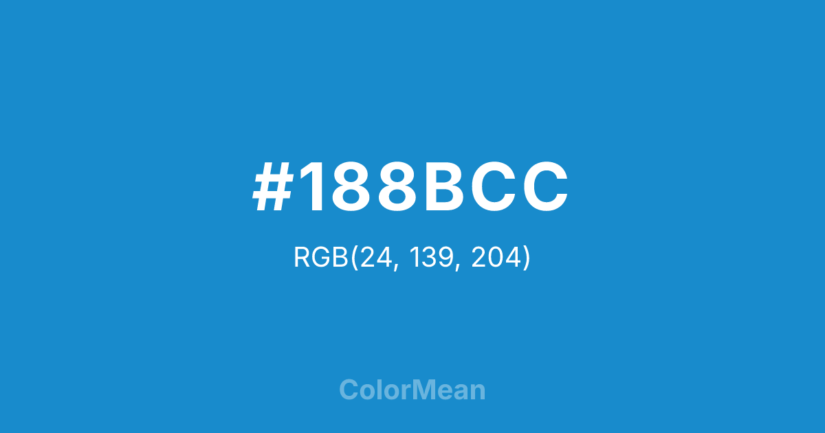 #188BCC color swatch