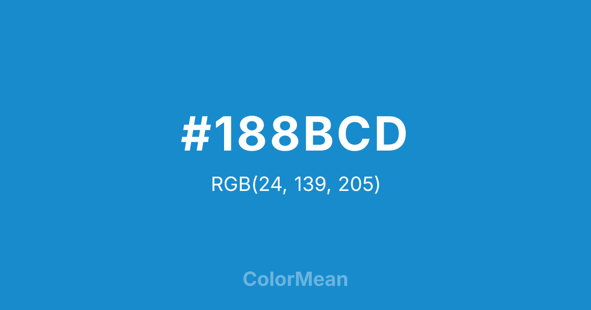 #188BCD color swatch
