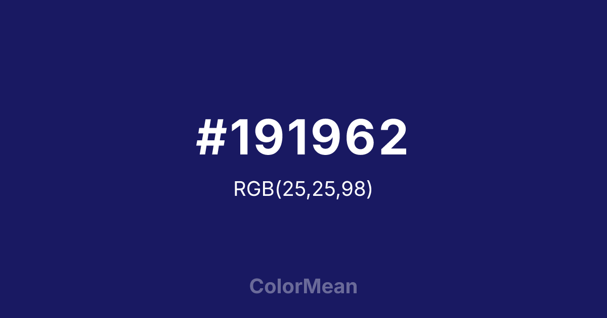 #191962 color swatch