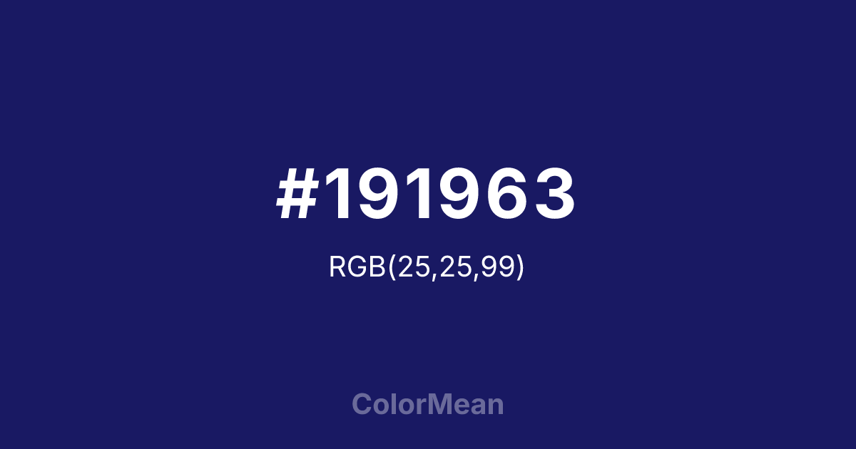 #191963 color swatch