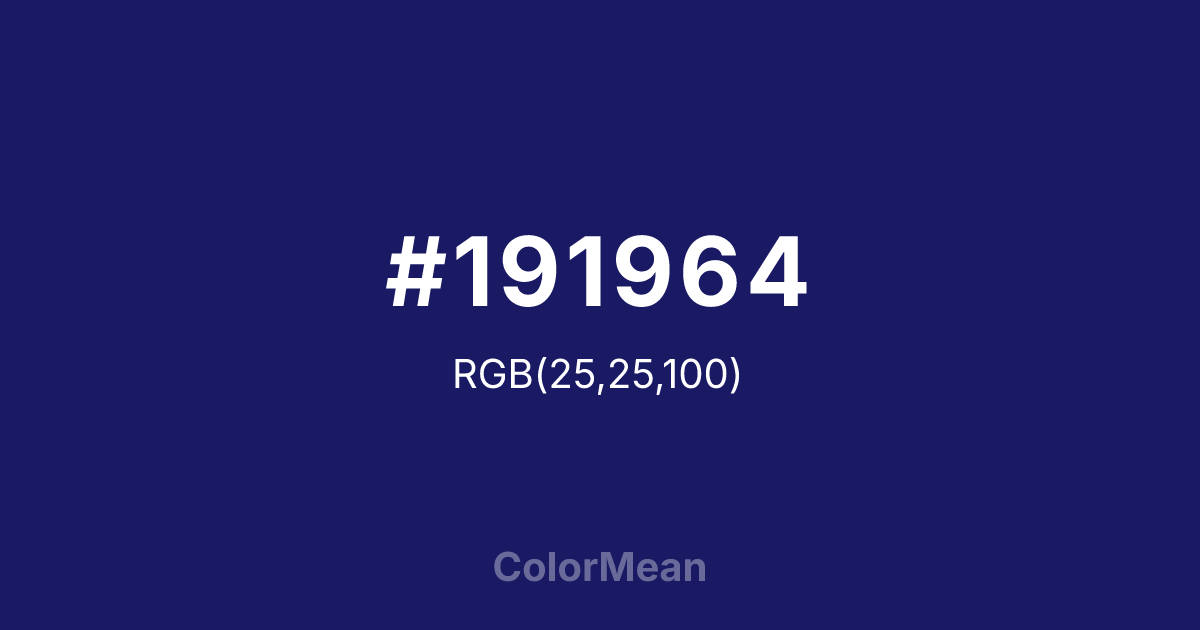 #191964 color swatch