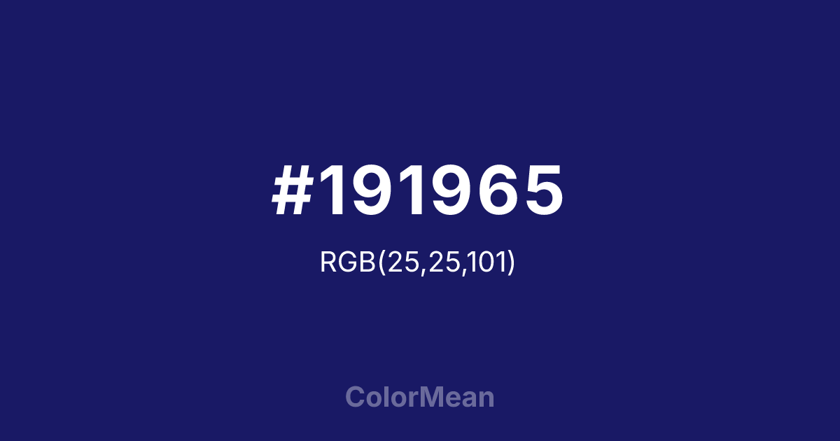 #191965 color swatch