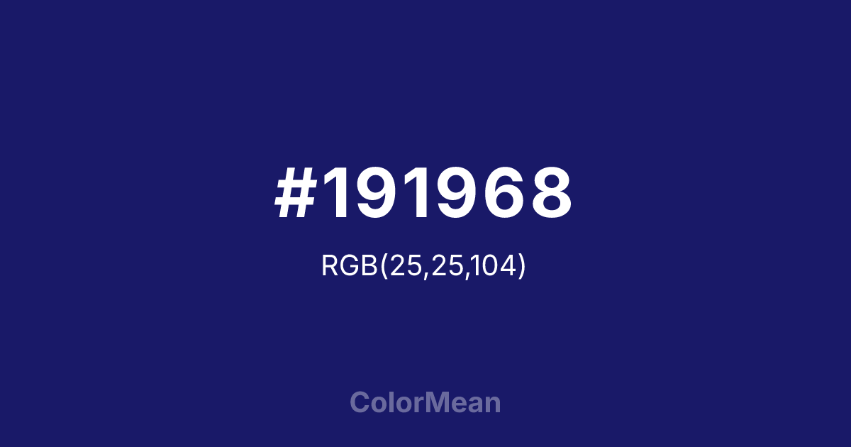 #191968 color swatch